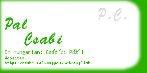 pal csabi business card